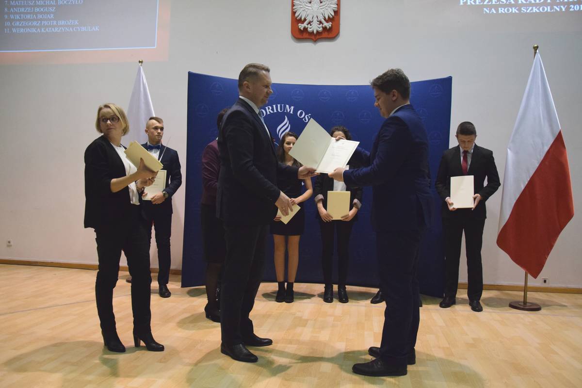 Uczeń ZSCKR w Leśnej Podlaskiej otrzymał Stypendium Prezesa Rady Ministrów