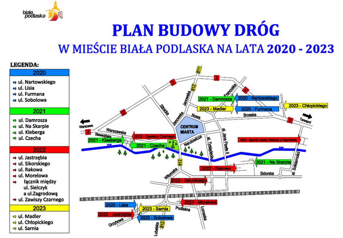 Konferencja prasowa nt. Planu Budowy Dróg w mieście Biała Podlaska na lata 2020-23