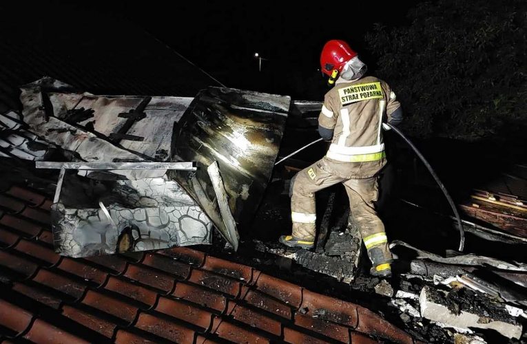 Pożar budynku mieszkalnego w Międzyrzecu Podlaskim